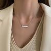 Collar de concha marina blanca rectangular de diseño de moda europeo y americano Fuyuan popular moderno collar versátil accesorios transfronterizos suministro