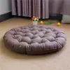 Cojín de Lino para Sentarse Cruzado, Esterilla de Tatami de Color Sólido Estilo Japonés, Cojín Engrosado para Meditación, Cojín Suave y Transpirable para Ventanas de Mirador