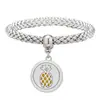 Pulsera Vibratoria de Acero Inoxidable para Aromaterapia Repelente de Mosquitos Árbol de la Vida Caja de Perfume con Aceite Esencial Pulsera Magnético-estrictiva para Parejas