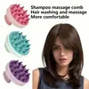 Escova de Silicone Macia para Shampoo, Ferramenta de Massagem para Cabeça, Pente Massageador, Lavagem de Cabelo, Anticaspa, Coceira no Couro Cabeludo, Raspador