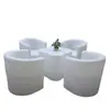 Barra LED Muebles Color Cambiante Sofá Impermeable Exterior Hotel Combinación Creativa Caja de Barra Transparente Mesa de Café Luminosa