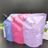 Bolsa con Boquilla de Papel de Aluminio de Grado Alimenticio, Bolsa Autoportante Portátil de 200 ml Color Dorado Mate Estampado para Líquidos, Paquete de Relleno de Aromaterapia Tamaño Familiar