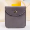 Bolsa de Terciopelo Doble Cara Personalizada para Joyería, Bolsa de Cierre a Presión, Almacenamiento de Anillos, Collares y Joyas, Bolsa de Embalaje Plegable de Terciopelo