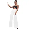 Pantalones Largos de Moda con Lentejuelas Europeos y Americanos de Cintura Alta para Mujer de Pierna Ancha, Fluidos de Verano, Pantalones tipo Falda Casual Delgados, Adelgazantes, Transpirables