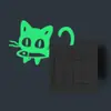 Pegatinas Luminosas para Interruptores Dibujos Animados Creativos Pegatinas de Pared Luminosas Hada Estrella Gato Hogar Habitación Infantil Pegatinas Decorativas Autoadhesivas