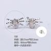 Pendientes de acero de titanio 316L chapados en oro con microincrustaciones de circonio y forma de libélula con forma de mariposa y perforación transfronteriza.