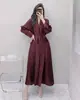 Vestido Plisado Estilo Miyake Primavera y Otoño 2025 Nuevo de Manga Larga Diseño Elegante Ropa Elástica de Alta Gama Falda de Talla Grande