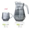 Jarra de Agua Fría de Vidrio, Resistente a Altas Temperaturas, Tetera de Gran Capacidad, Vaso de Agua Fría para el Hogar, Recipiente para Agua Hirviendo, Jarra para Jugos, Jarra