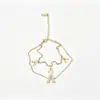 Pulsera popular de titanio y acero estilo ins, moderna, versátil, corazón, mariposa, estrella, geométrica, de acero inoxidable, joyería para la mano