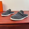 Zapatillas Casuales de Cuero Genuino de Venta Caliente Transfronteriza Hms para Hombre Gamuza Multicolor Hebilla Metálica Mocasines Suministro Directo