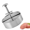 Molde para Hamburguesas de Acero Inoxidable Grado Alimenticio 304 Herramienta de Prensa para Hamburguesas de Res Redonda DIY Prensa Manual para Carne