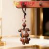 Yiming Xianyuan Cadena para Teléfono Móvil Colgante Elefante Sándalo Llavero de Coche Colgante Tallado Regalo Lindo para Hombres y Mujeres