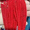 Cuentas redondas de vidrio de color sólido cuentas sueltas cuentas semiterminadas para pulsera collar diy hecho a mano cuentas espaciadoras accesorios al por mayor
