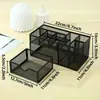 Nueva caja de almacenamiento multi-rejilla metálica de gran capacidad para oficina, libros, lápices, portalápices, almacenamiento simple de escritorio, papelería
