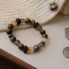 Pulseras de Madera Natural, Cuentas de Madera, Piedra Solar Multi-Tesoro, Pulseras de Ojo de Tigre, Cuentas de Buda de la Suerte, Joyería de Nuevo Estilo Chino para Hombres y Mujeres