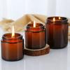 Amazon Portavelas de cristal transparente de 100g con tapa Frasco para velas de aromaterapia marrón de 200g Tapa de aluminio Vaso vacío esmerilado