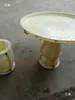 Molde de Mesa de Cimento Estilo Antigo, Modelo Plástico de Aço para Mesa e Cadeiras de Cimento de Pátio, Molde de Concreto Redondo Pedra Falsa de Jardim