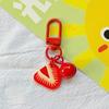 Chaveiro criativo de frutas pingente de cerâmica macia simulação acessórios fofos bolsa de casal enfeites presente pequeno infantil atacado
