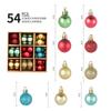Bola decorativa de árvore de Natal 3cm Jiugongge conjunto caixa 54PCs bola galvanoplastia bola colorida decorativa de Natal pequenas decorações de árvore