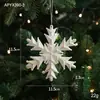 Colgante Blanco de Forma Irregular con Brillantina y Polvo Dorado Adorno de Alas de Ángel, Decoración Individual para Árbol de Navidad
