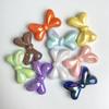 Lazo de pajarita grueso de colores sólidos galvanizados con protección UV, ideal para pulseras, llaveros y accesorios de joyería con cuentas sueltas.