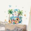 Calcomanías de Pared Estilo Playa de Verano Transfronterizas Decorativas para Sala de Estar Entrada Dormitorio Autoadhesivas Pintura Removible Calcomanía de PVC