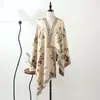 Chal de Sala con Aire Acondicionado Ropa Exterior para Mujer Verano Multifuncional Oficina Manta para Siesta Imitación Cachemir Borla Bufanda Cálida Invierno