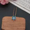 Esmalte Cloisonné Esmalte Azul Estilo Antiguo Tocado de Maquillaje de Novia Accesorios para el Cabello Varilla de Cobre Pasador