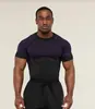 Camiseta Deportiva para Hombre Gym/Onyx Fitness Secado Rápido Transpirable Elástica Cuello Redondo Manga Corta Ajustada Ropa de Entrenamiento