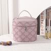 Bolsa de cosméticos clássica vintage com relevo, bolsa casual para armazenamento de cosméticos, bolsa de higiene portátil e moderna