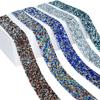 Venta caliente transfronteriza 3MM resina aleatoria Tira de Diamantes Adhesivo Hot Melt Tira de Taladro resina autoadhesiva accesorios de ropa tira de código decorativa