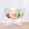 Vaso de Vidrio Flor Seca Vela Aromática Incienso Fragancia Recuerdo Dormitorio Flor Real Cera de Gelatina Vela de Cera de Soja Venta al por Mayor