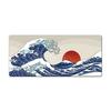 Alfombrilla de ratón Ukiyo-e japonés transfronteriza, alfombrilla de escritorio grande con olas, alfombrilla para teclado de computadora, soporte, personalización