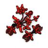 Botón Botón Cheongsam Botón Pantalla Abierta de Pavo Real Top Retro Chino Estilo Étnico Traje Tang Tradicional Flor Decoración Hecha a Mano
