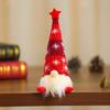 Natal decorativo floco de neve listrado malha cinco - ponta estrela chapéu com luz luminosa pendurado pernas boneca ornamentos presente