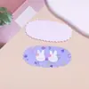  Dibujo Animado Creativo Ovalado Conejo Impresión Acrílica DIY Accesorios para el Cabello Pinza Lateral Imán para Refrigerador Funda de Teléfono Móvil de Gama Alta