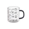 Taza Transparente de Dibujos Animados para Enjuague Bucal Taza de Cepillado de Alto Valor con Asa Graffiti Pintado a Mano Taza Simple para Enjuague Bucal Taza de Lujo Ligero