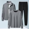 All-match plus size casaco casaco gola camisola terno dos homens outono novo terno esportivo casual dos homens terno de três peças