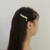 Exquisito clip para mechones laterales de estilo vintage con forma de cabeza de pato y espiga de arroz de cristal, accesorio para el cabello versátil para niñas