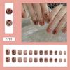 Peça de beleza de unha estilo retro Rosa Pérola Curta Unha postiça de menina doce ins unha pronta para usar unhas prontas
