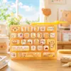 Llavero de teclado original con 26 teclas de animal de dibujos animados para aliviar el estrés, lindo juguete de panda para aliviar el estrés, pequeño colgante para mochilas de estudiantes