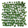 Muro de Cerca Artificial Transfronteiriço com Folhas Verdes, Cerca de Madeira, Flores Artificiais, Decoração de Jardim, Madeira Plástica, Cerca de Planta Verde em PVC