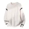 Suéter de Punto de Cuello Redondo para Hombre Talla Grande Pulóver Casual Estilo Coreano Ropa de Hilo Capa Base Top para Hombre Tendencia 2026 Nuevo