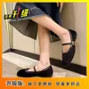 Zapatos Mary Jane Estilo Francés Nicho Estilo Nacional Estampado de Leopardo para Mujer, Nuevos Zapatos Planos Primavera y Otoño 2026, Tacón Bajo Estilo Retro Chanel