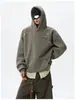 Sudadera con capucha bordada de estrella peso pesado americana para hombre, otoño, manga larga, diseño alto, ropa urbana, sudadera deportiva versátil