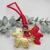 Oro Puro 999 Año del Caballo Modelo Nuevo Llavero "Hazte Rico al Instante" Serie de Regalos de San Valentín Correa para Teléfono Regalo de Año Nuevo
