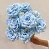 Rosa de Diamante Simulada de Cabeza Única Múltiple, Flores Falsas para Fotografía y Props de Maquetación, Flores Artificiales para Decoración de Bodas