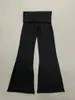Moda Transfronteriza de Principios de Primavera Europea y Americana Yoga Acampanados Ajustados Y2K Levantamiento de Glúteos Sexy Pantalones Largos de Color Sólido para Mujer