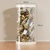 Caixa de armazenamento de pelúcia com zíper, design transparente, para uso doméstico, estilosa e à prova de poeira
