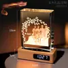 Lámpara de noche de cristal estilo celebridad para dormitorio, decoración, un regalo para niñas, mejores amigas, novias en aniversarios o cumpleaños